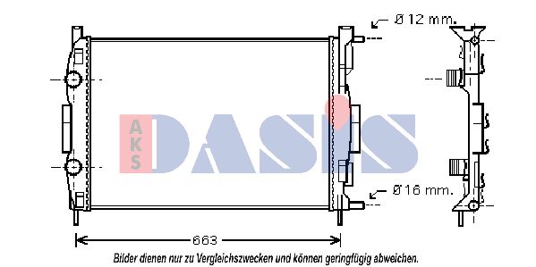 AKS DASIS Радиатор, охлаждение двигателя 181002N